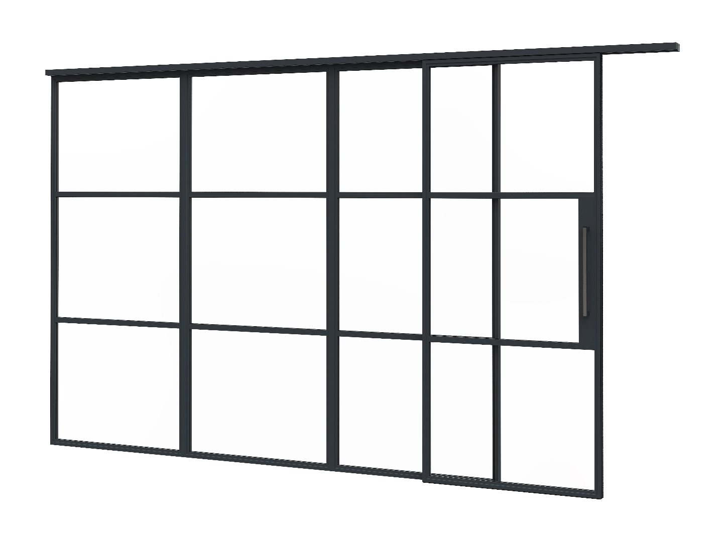 AluSpace pivot doors in aluminium